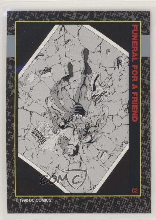 1992 SkyBox Doomsday: The Death of Funeral for a Friend Superman #C2 te2