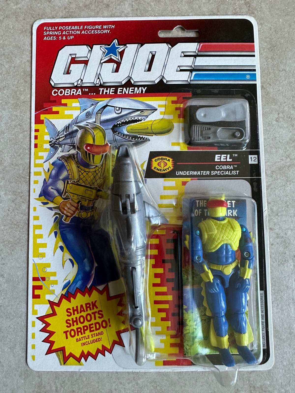 Modellino vintage 1992 GI Joe Cobra Eel V2 MOC nuovo sigillato Hasbro ARAH