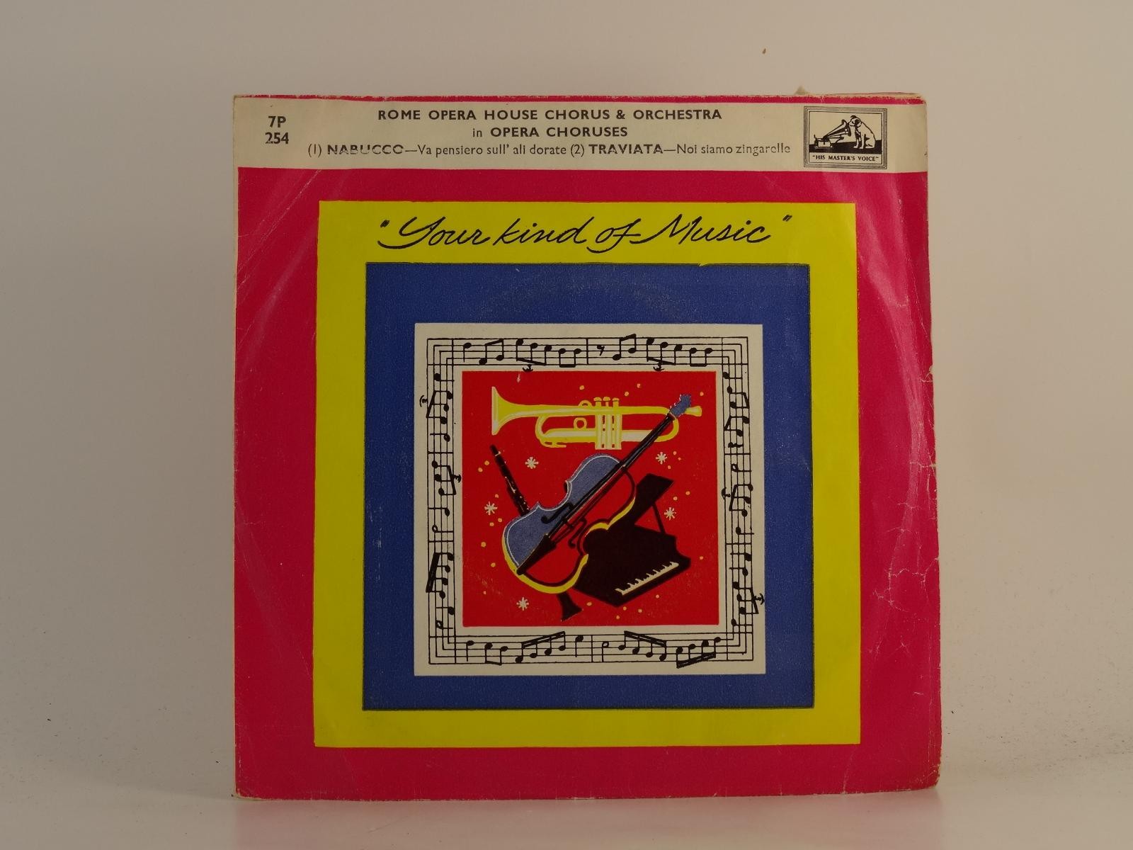 ROME OPERA HOUSE CHORUS AND ORCHESTRA NABUCCO (79) 2 Track 7" Single plus Pictur