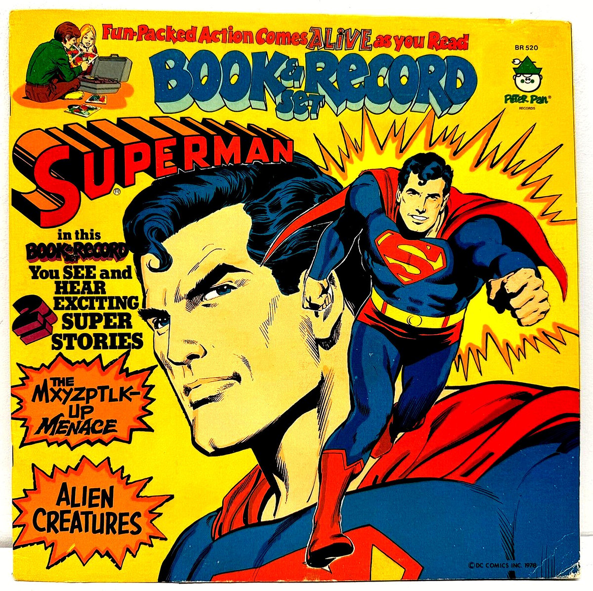 The Mxyzptlk-Up Menace Superman 1978 Vinyl Peter Pan Records 1st Press