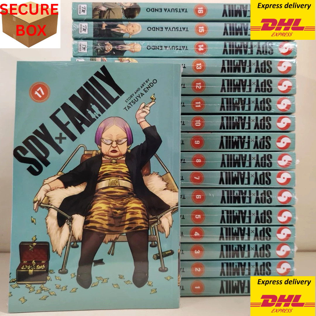 Spy X Family Set Volume 1-17 Manga Versione Inglese Fumetto Nuovo Libro + DHL Express