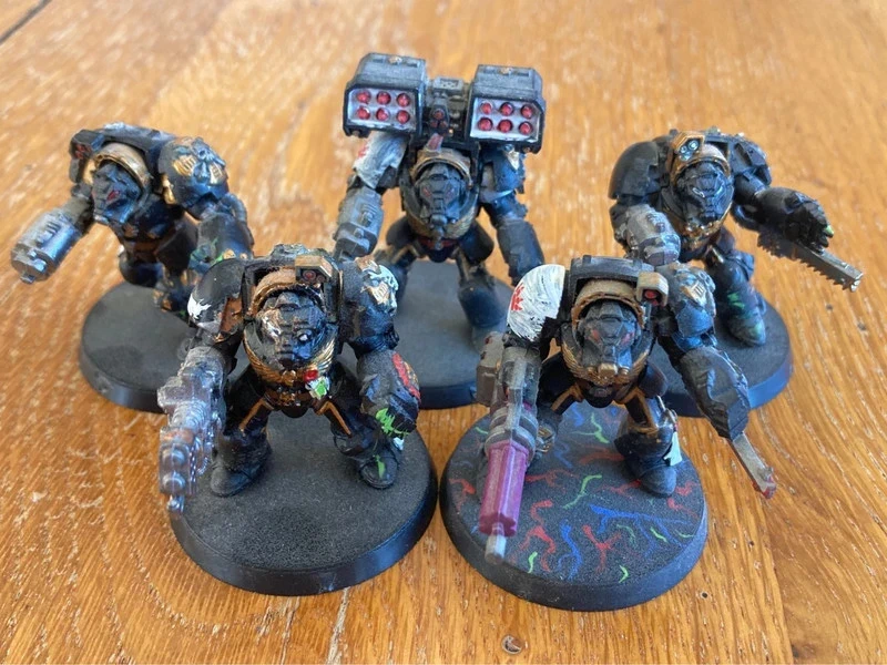 5 terminators Space Marines