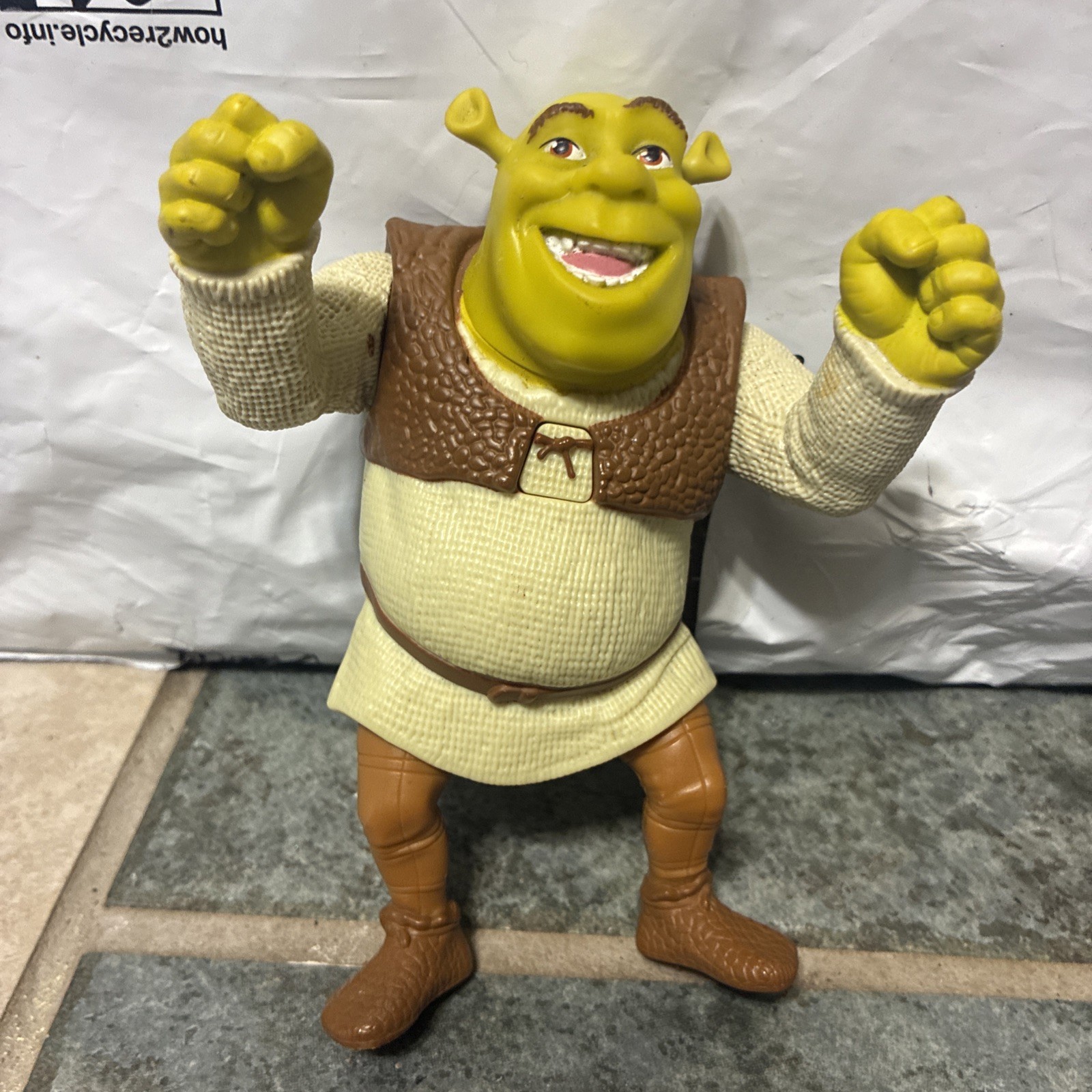 DreamWorks Shrek Movie Plastic Action Figure Orco Verde/Marrone/Beige 2007 funziona