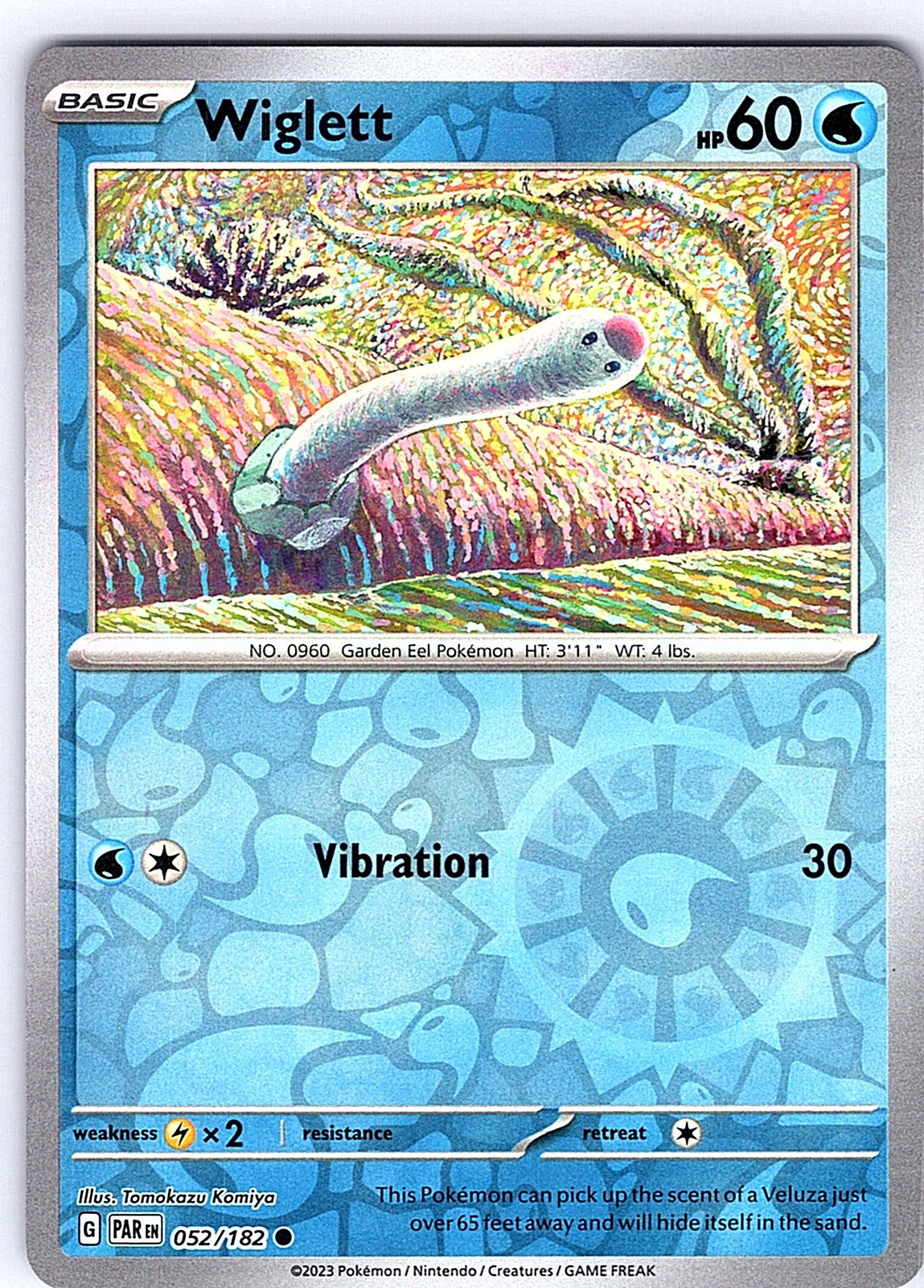 Wiglett 052/182 Paradox Rift Common Reverse Holo NM Pokemon TCG