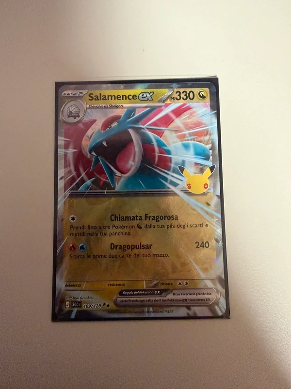 Carta Pokémon Salamence Ex 30C 109/128 30 anniversario