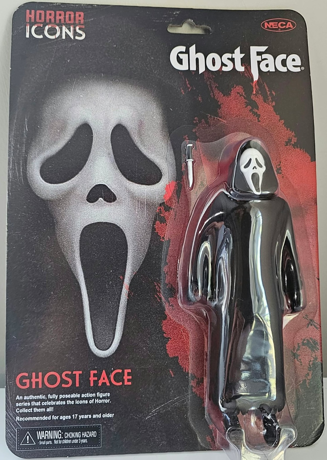 NECA Horror Icons Scream The Movie 7” Ghost Face Action Figure Fully Poseable