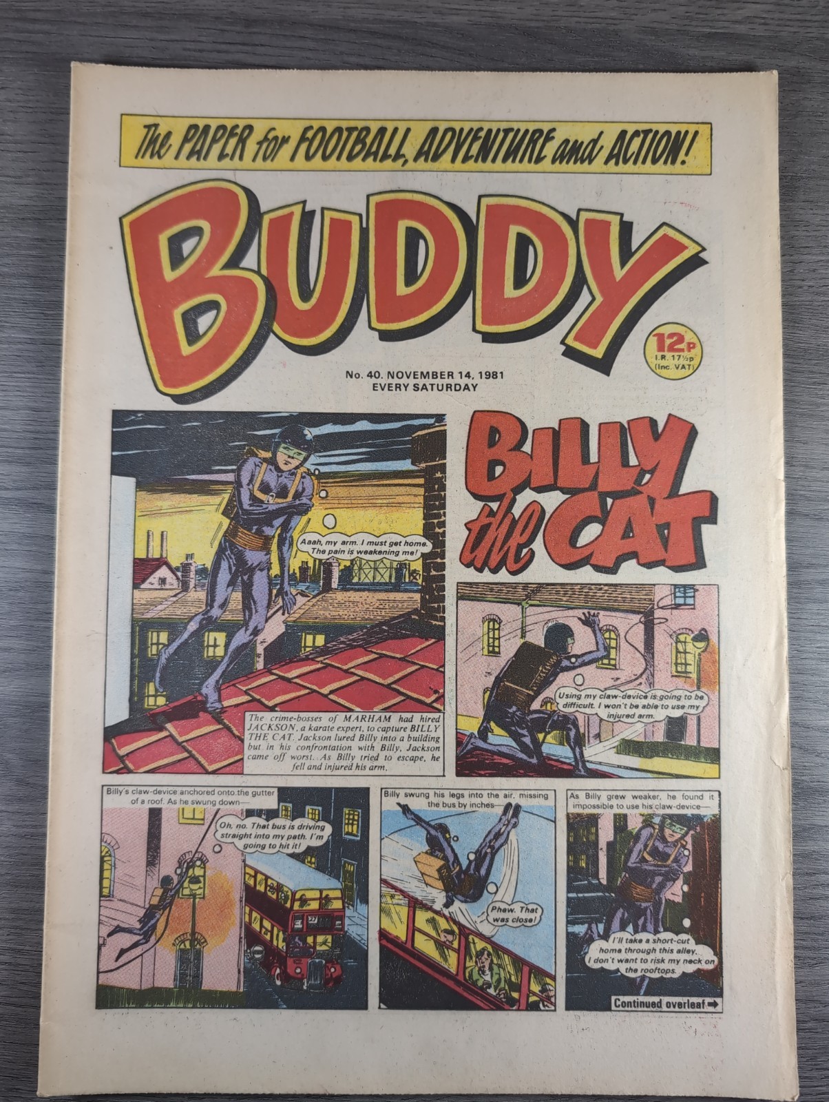 Buddy Comic Issue No 40 14th November 1981 Vintage Retro Comic