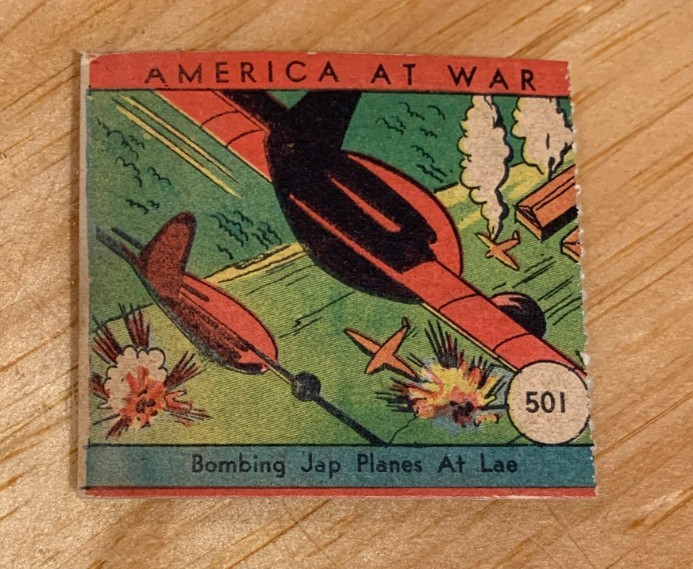 1942 R12 WS Corp America in guerra #501 bombardamento aerei giapponesi a Lae cartolina VG+ bella