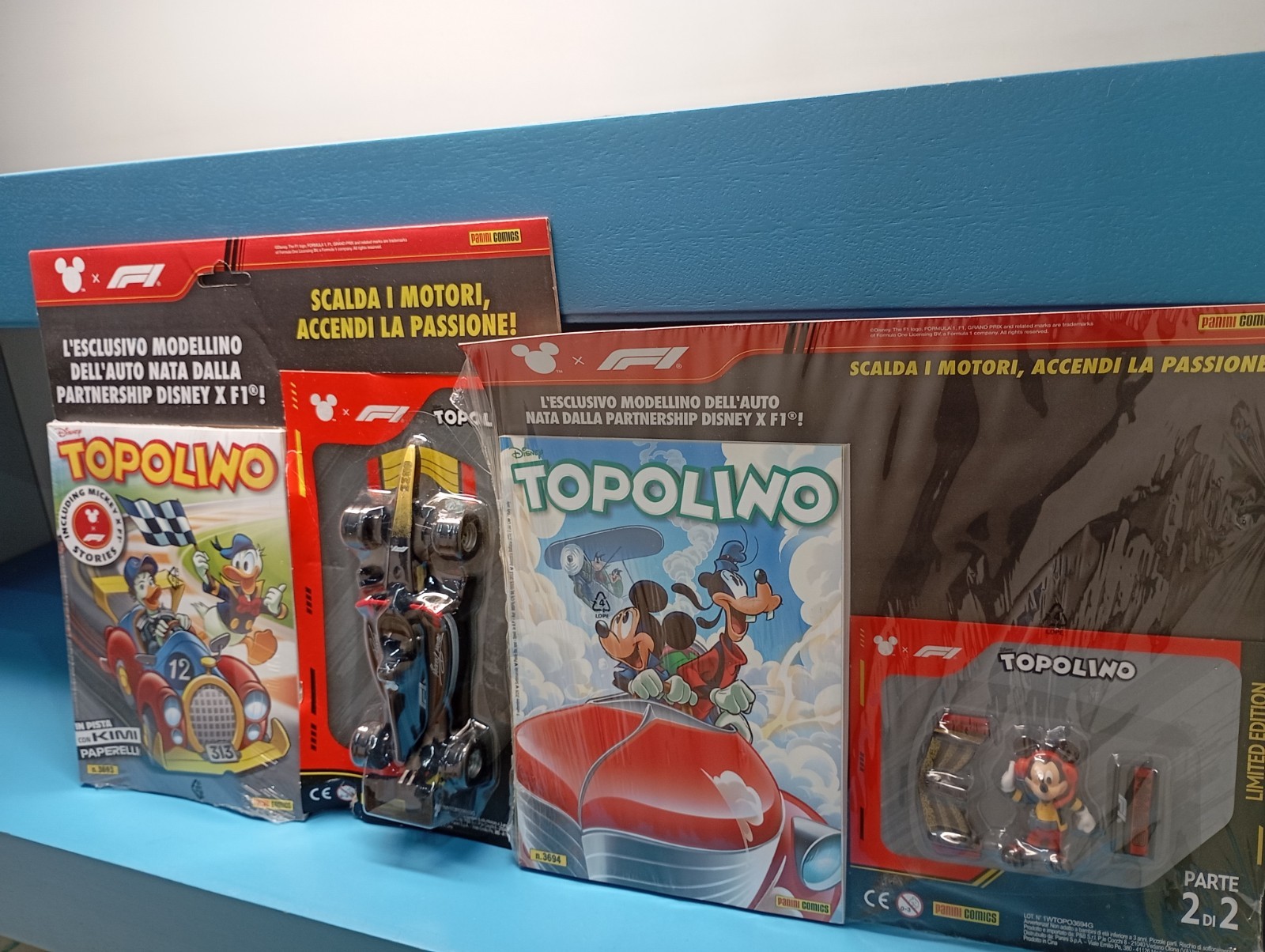 TOPOLINO F1 - N 3693+3694 ACCENDETE I MOTORI MODELLINO F1 COMPLETO PARTE 1 E 2