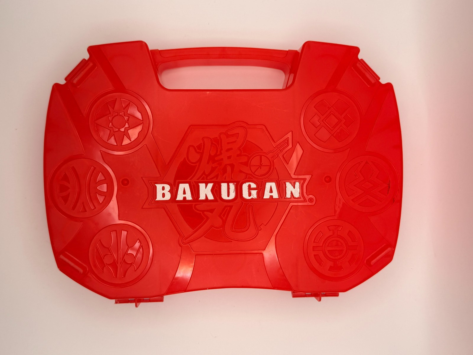 Bakugan Red Translucent Plastic Carrying Case Battle Brawlers Storage Holder