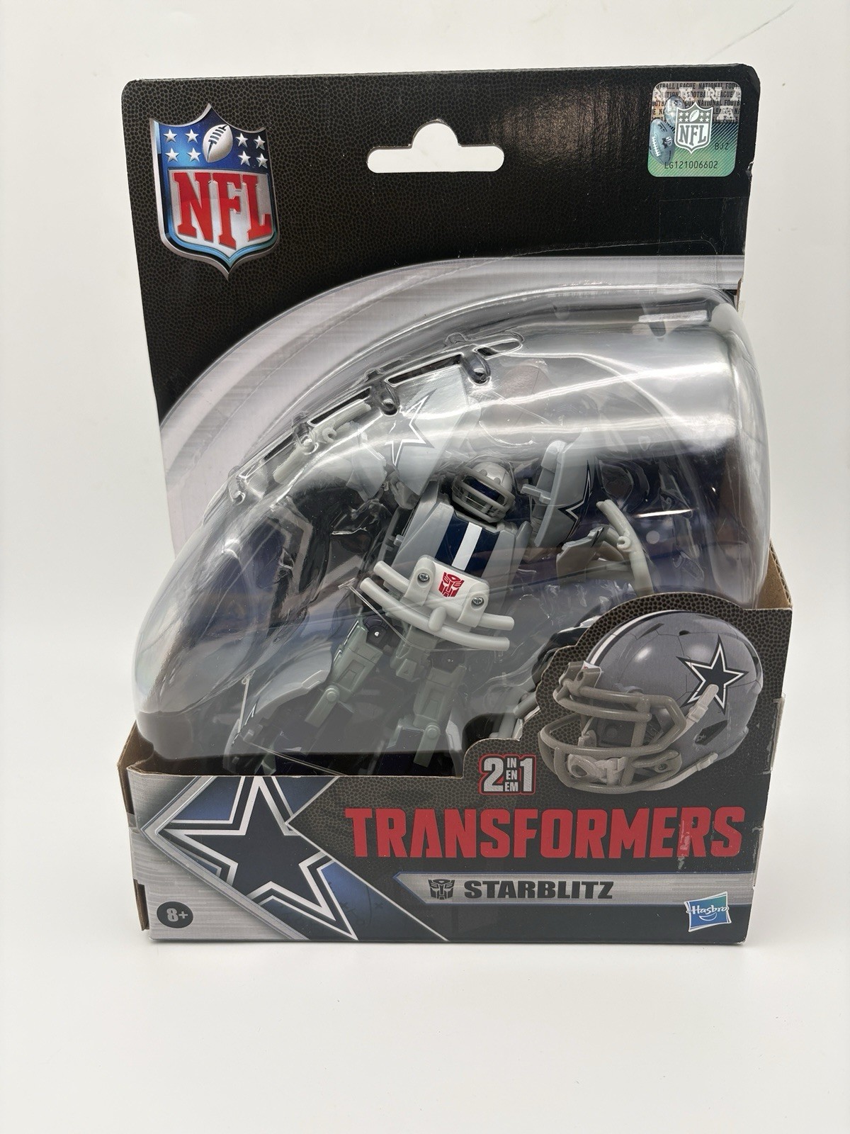 Transformers NFL Dallas Cowboys Starblitz 5,5 pollici action figure/casco NUOVO