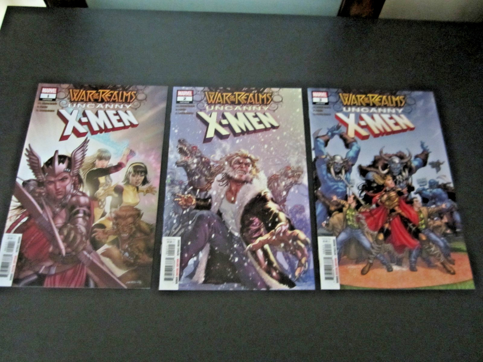 War Of The Realms, Uncanny X-Men #'s 1, 2, & 3, Complete, NM