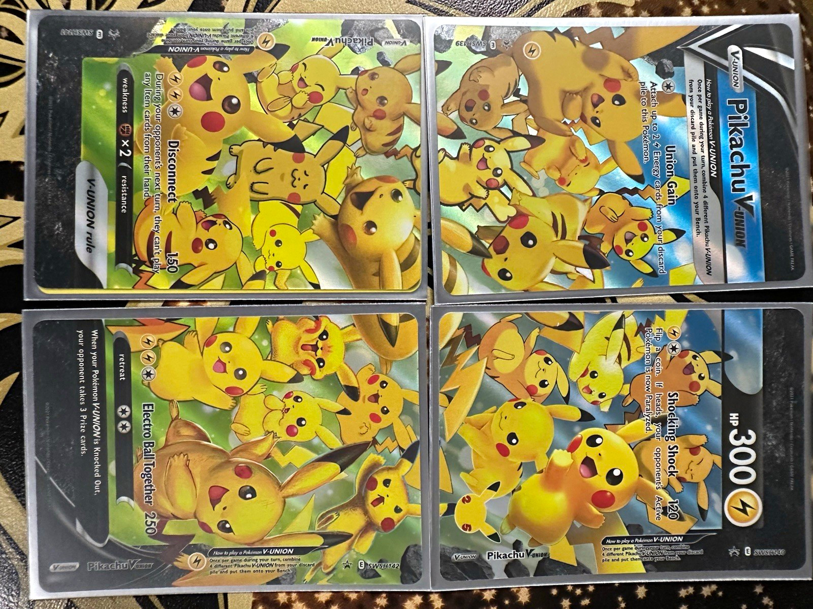 Pokemon TCG Pikachu V-UNION 4-Card Promo Set SWSH139-142 Holo English