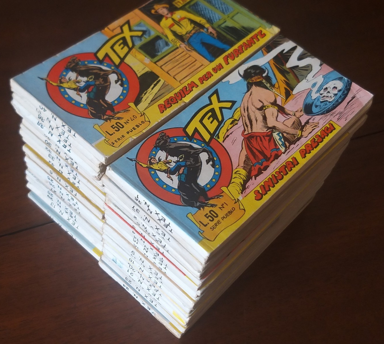 * TEX STRISCIA SERIE PUEBLO COMPLETA 1/40 * ORIGINALE, 1965 !!!