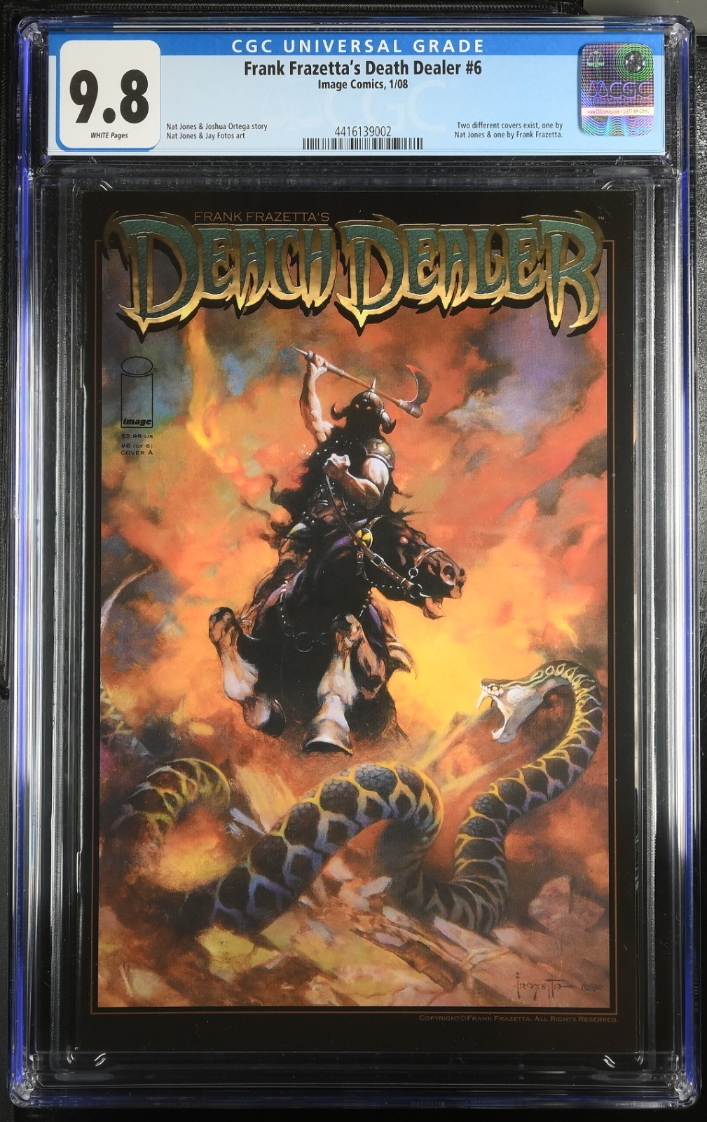Frank Frazetta Death Dealer #6 CGC 9.8 Ombre di Mirahan Finale Immagine Chiave 2008