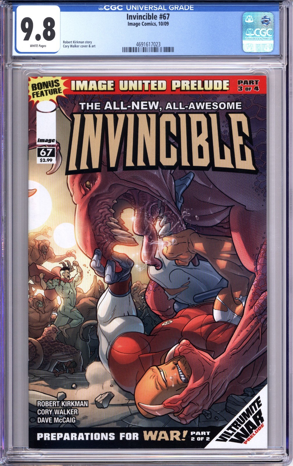 Invincible #67 CGC 9,8 NM/MT pagine bianche fumetti immagine 4691617023