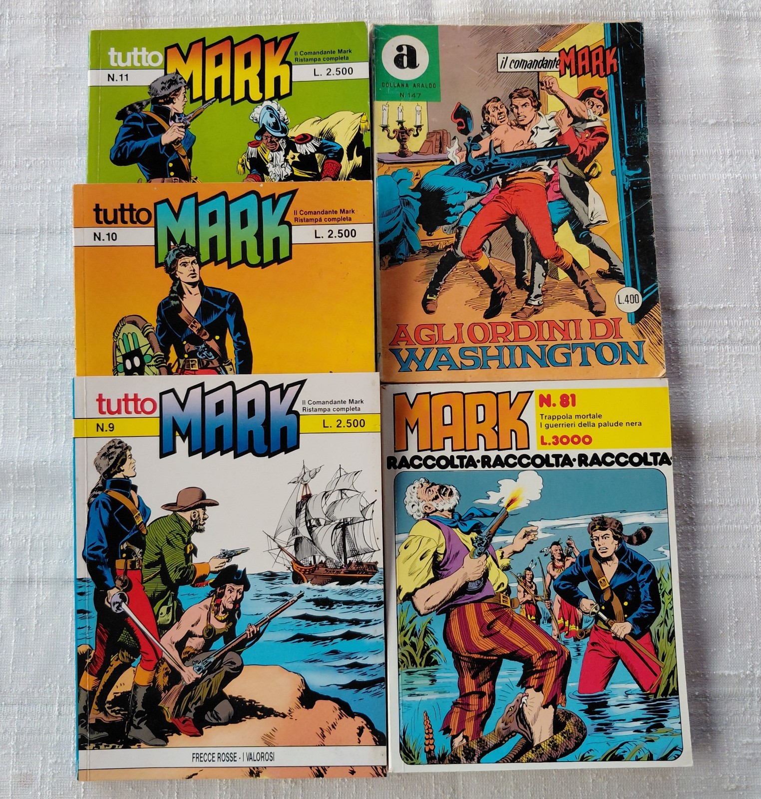5 Fumetti Il Comandante Mark - Originale n. 147 + Raccolta 81 + 3 Tutto Mark