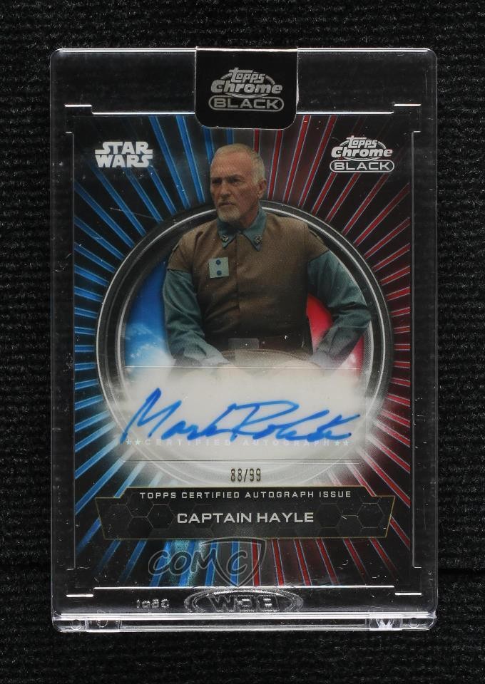 2024 Topps Chrome Black Star Wars 88/99 Mark Rolston as Captain Hayle Auto 1m1a