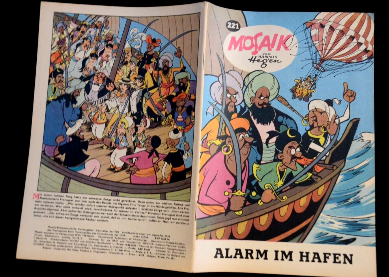 Originale MOSAIK Hannes Hegen Nr. 221 Allerta Nel Porto DDR
