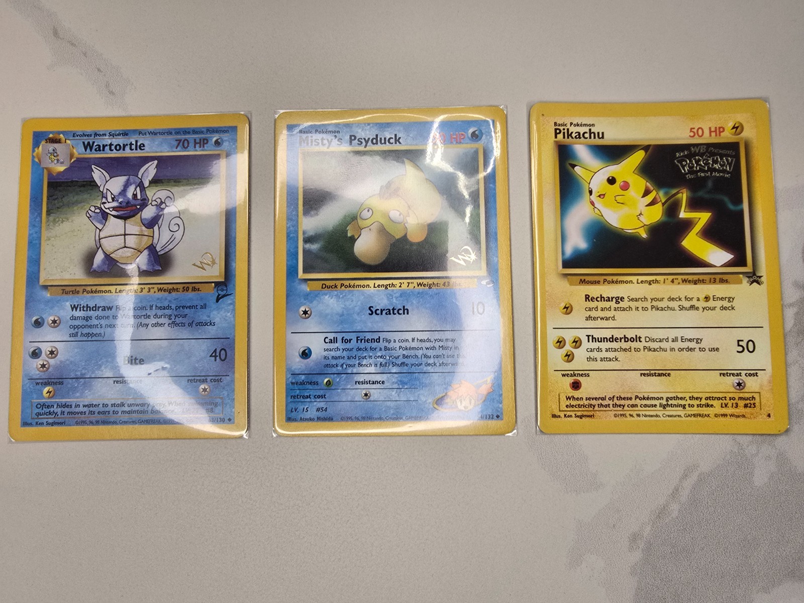 3 originalen Pokémon-Karten aus den beliebten WB Promo (Warner Bros.)