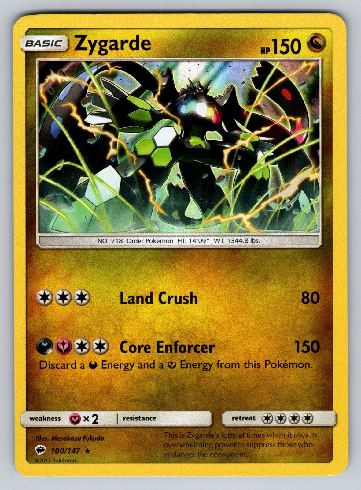 Zygarde 100/147 Sm-Burning Shadows Holo - LP