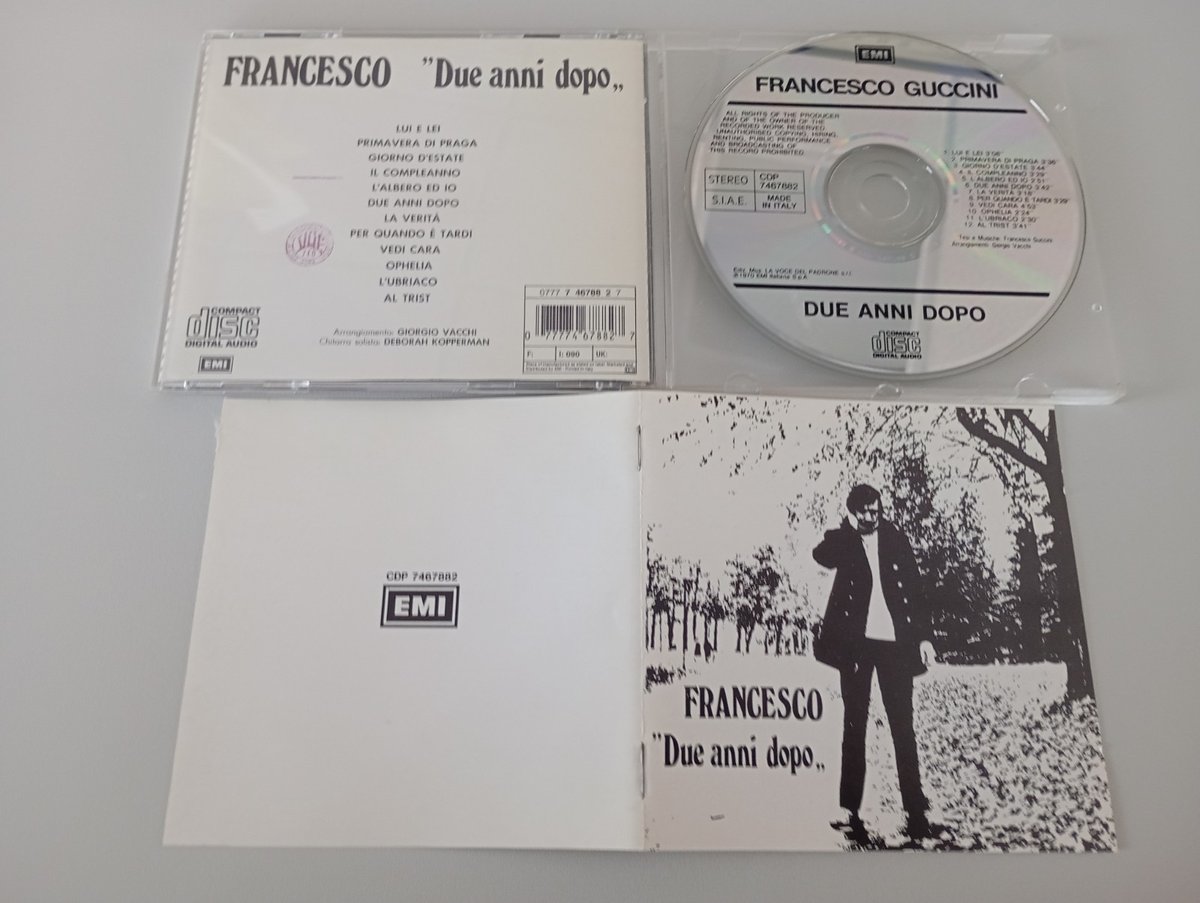 FRANCESCO GUCCINI RARISSIMO CD y 1996 due anni dopo LABEL EMI