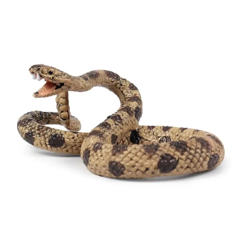 Rattlesnake Snake Toy Action Figure Small Animal Figurine Doll Gift for Kids