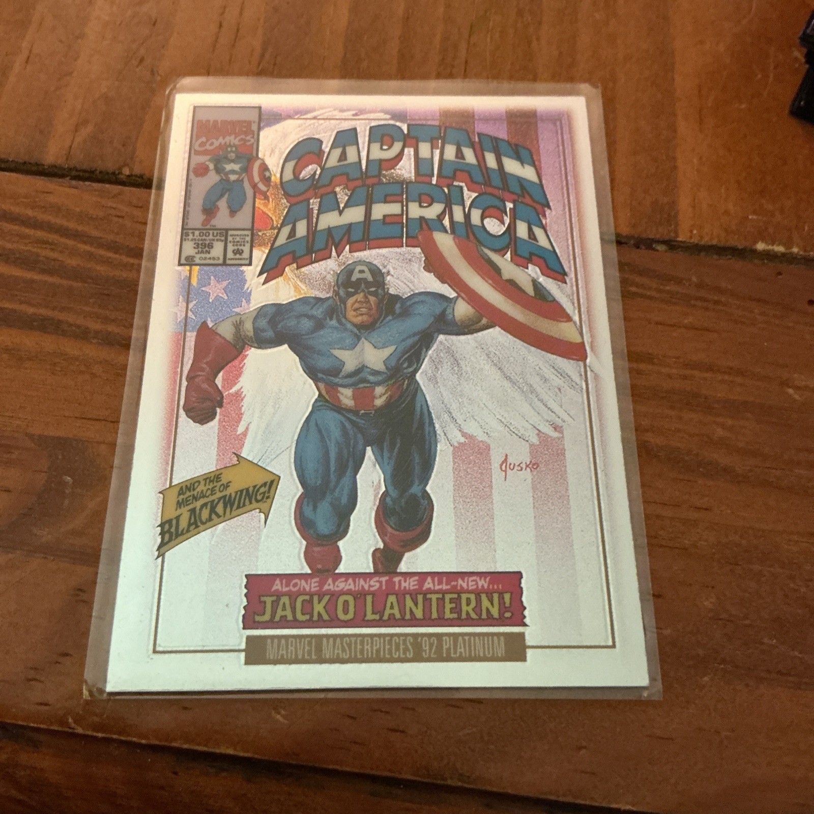 2024 SkyBox Marvel Masterpieces 92 Platinum Captain America #16 Holofoil NM