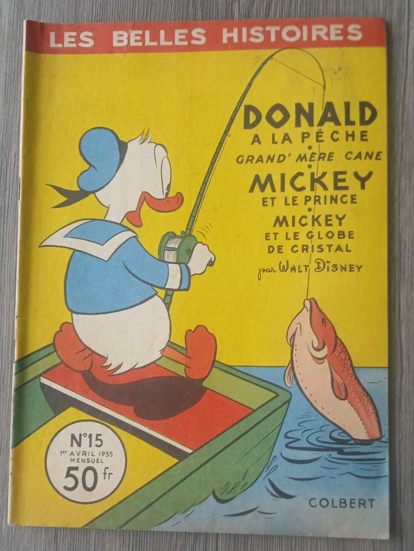Les belles histoires Walt Disney n° 15 Mickey  COLBERT 01/04/1955 BIEN