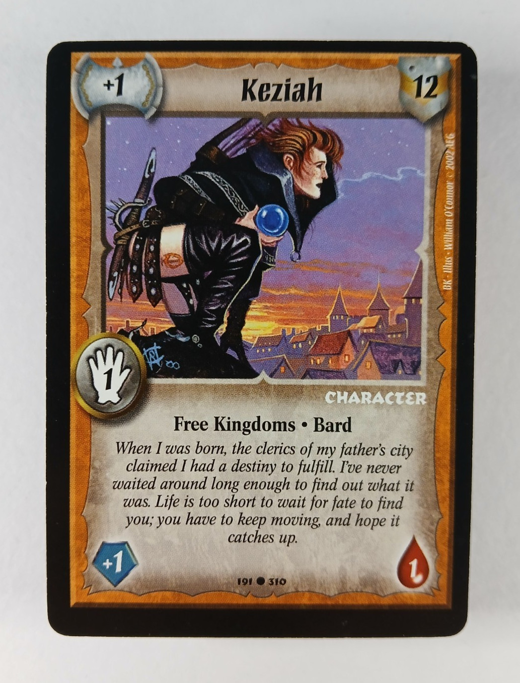 Keziah #191 / 310, Black Knives, Warlord CCG card (2002 AEG) Saga Storm