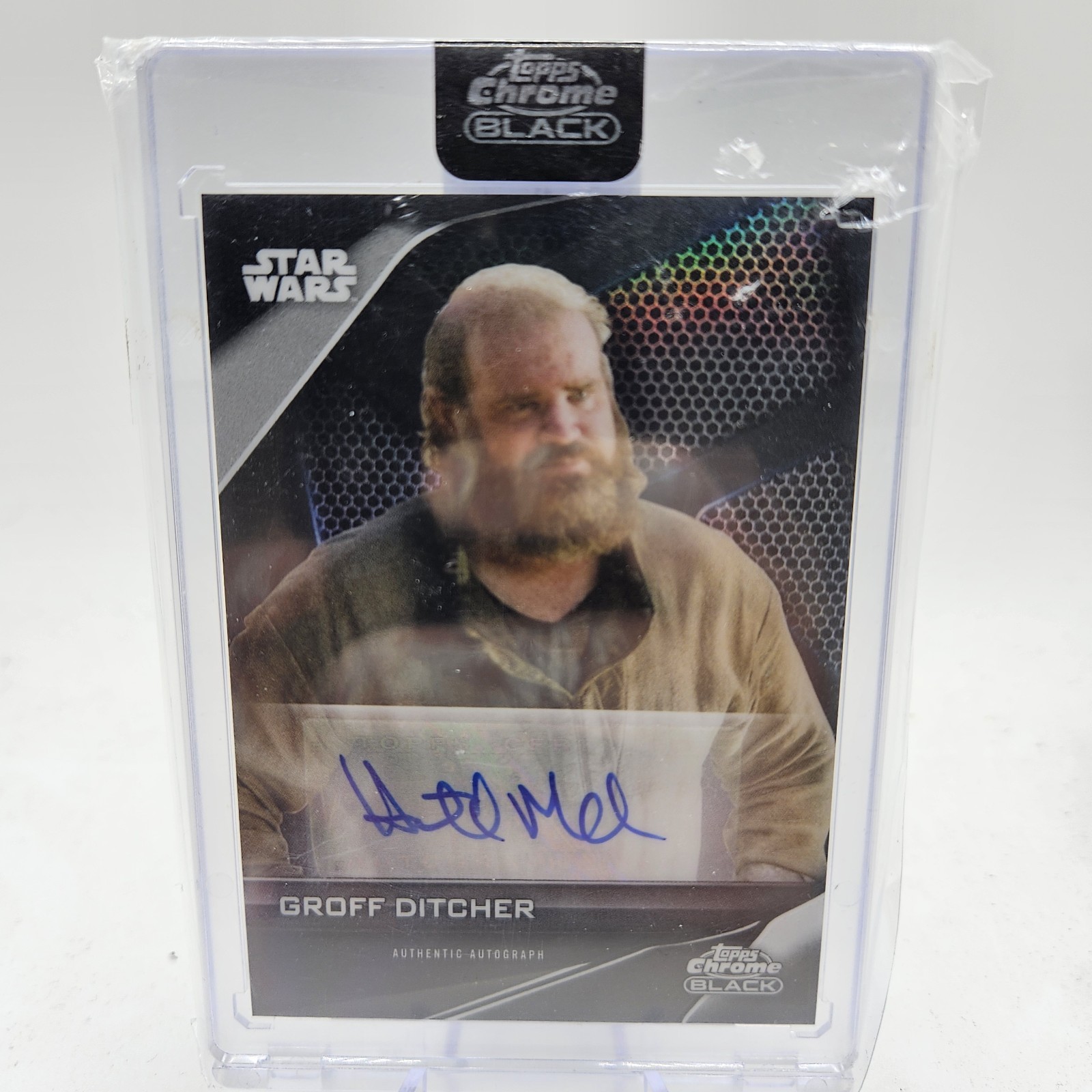 Star Wars Chrome Black Heath Mcgough As Groff Ditcher Autograph Card