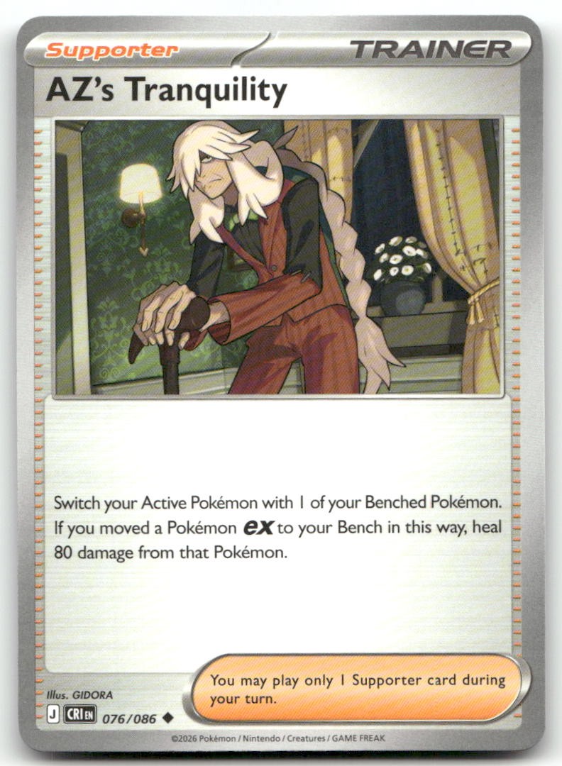 AZ's Tranquility 076/086 Pokemon non comune Chaos Rising quasi nuovo