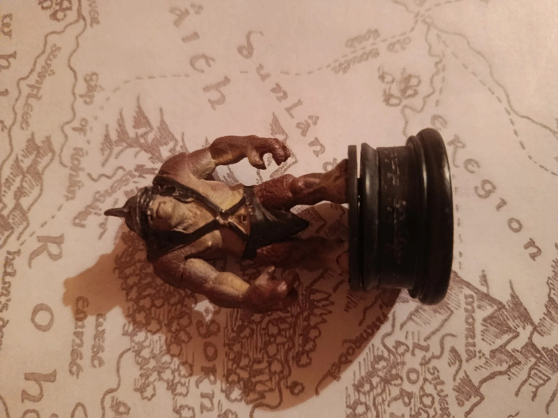 Pièce échecs eaglemoss seigneur des anneaux Troll de siège pion noir