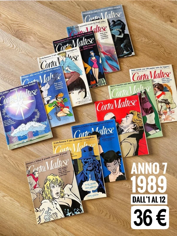 Lotto Fumetti Corto Maltese Anno 7 VII - 1989