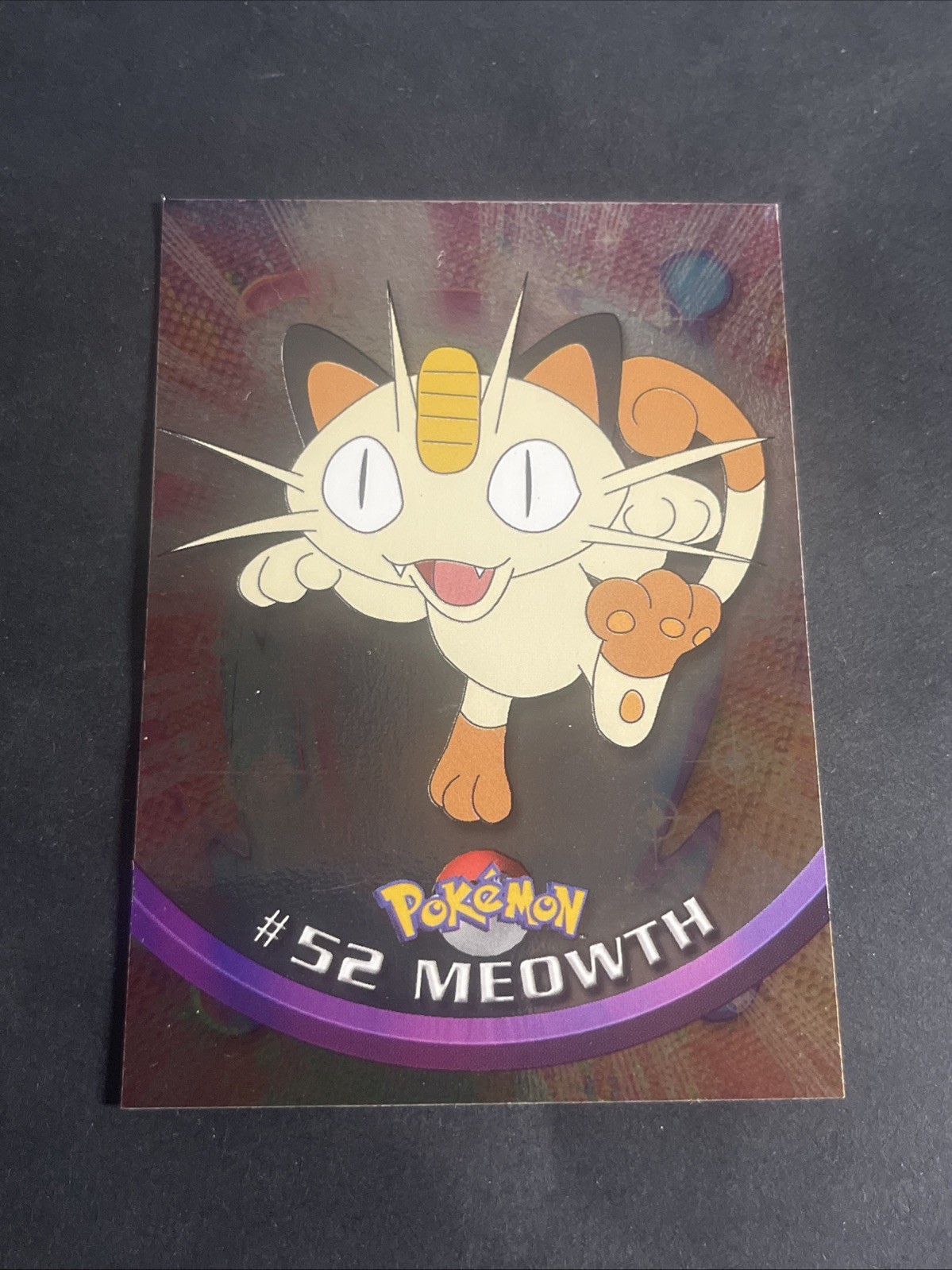Meowth Silver Foil prima stampa (logo Topps blu) #52