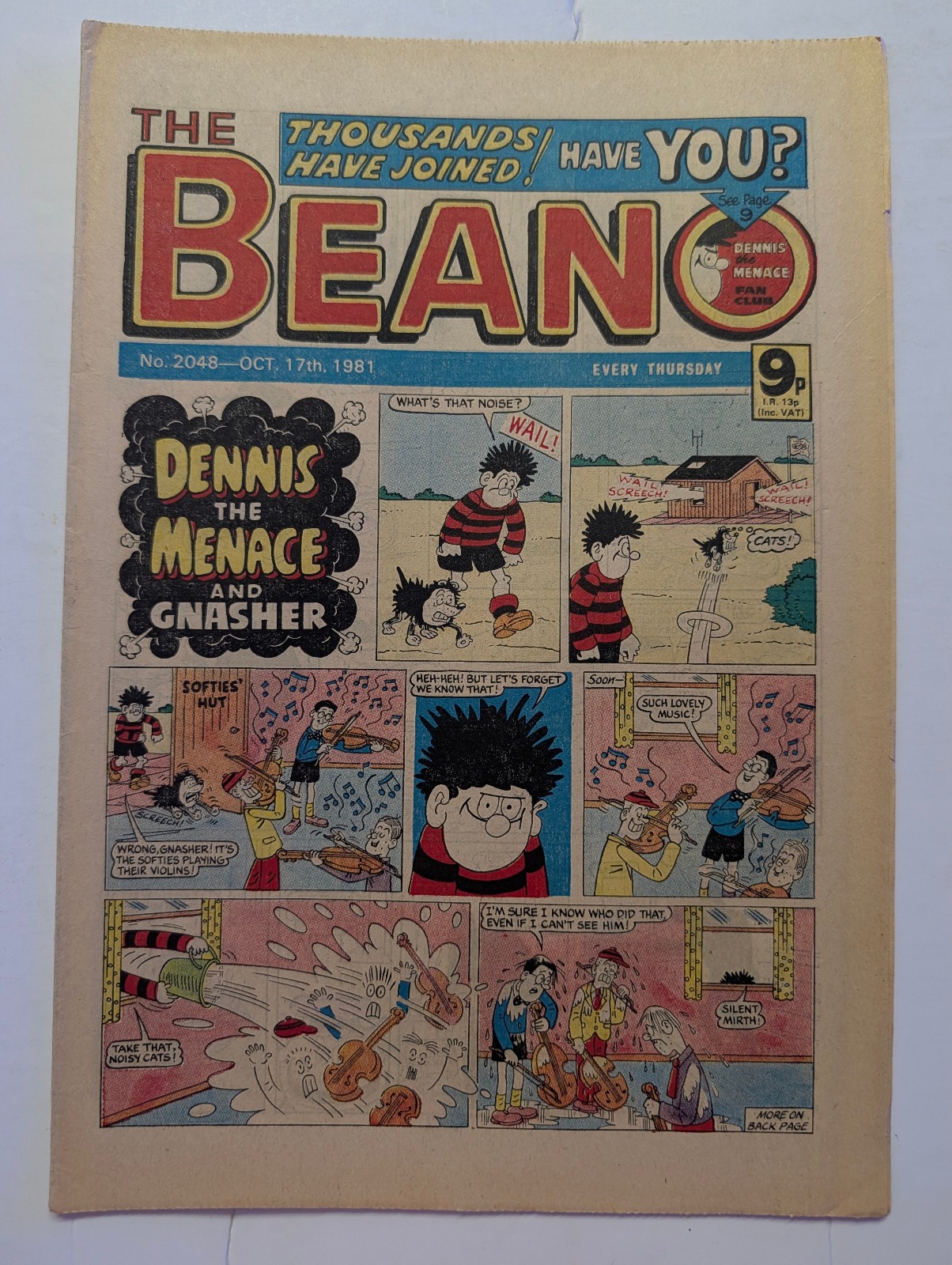 Beano Comic No 2048, October 17th 1981.