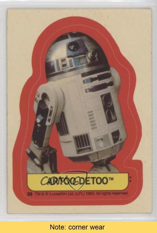 1983 Topps Star Wars: ROTJ Stickers R2-D2 Artoo-Detoo #39 READ b5y