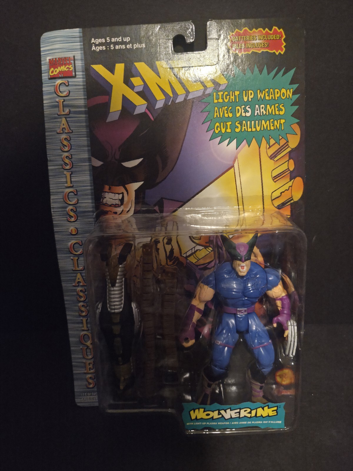 X-Men Classics Wolverine 1996 Toy Biz In Box Light Up Action Figure Marvel