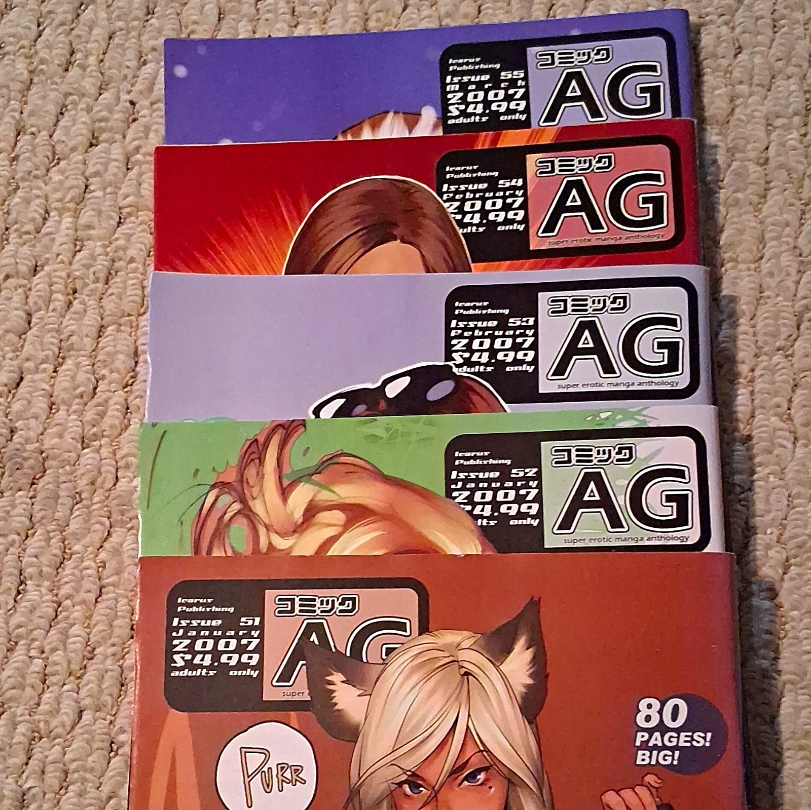 Lotto fumetti Comic AG Color Manga numeri 51-55 (2007) inglese Icarus