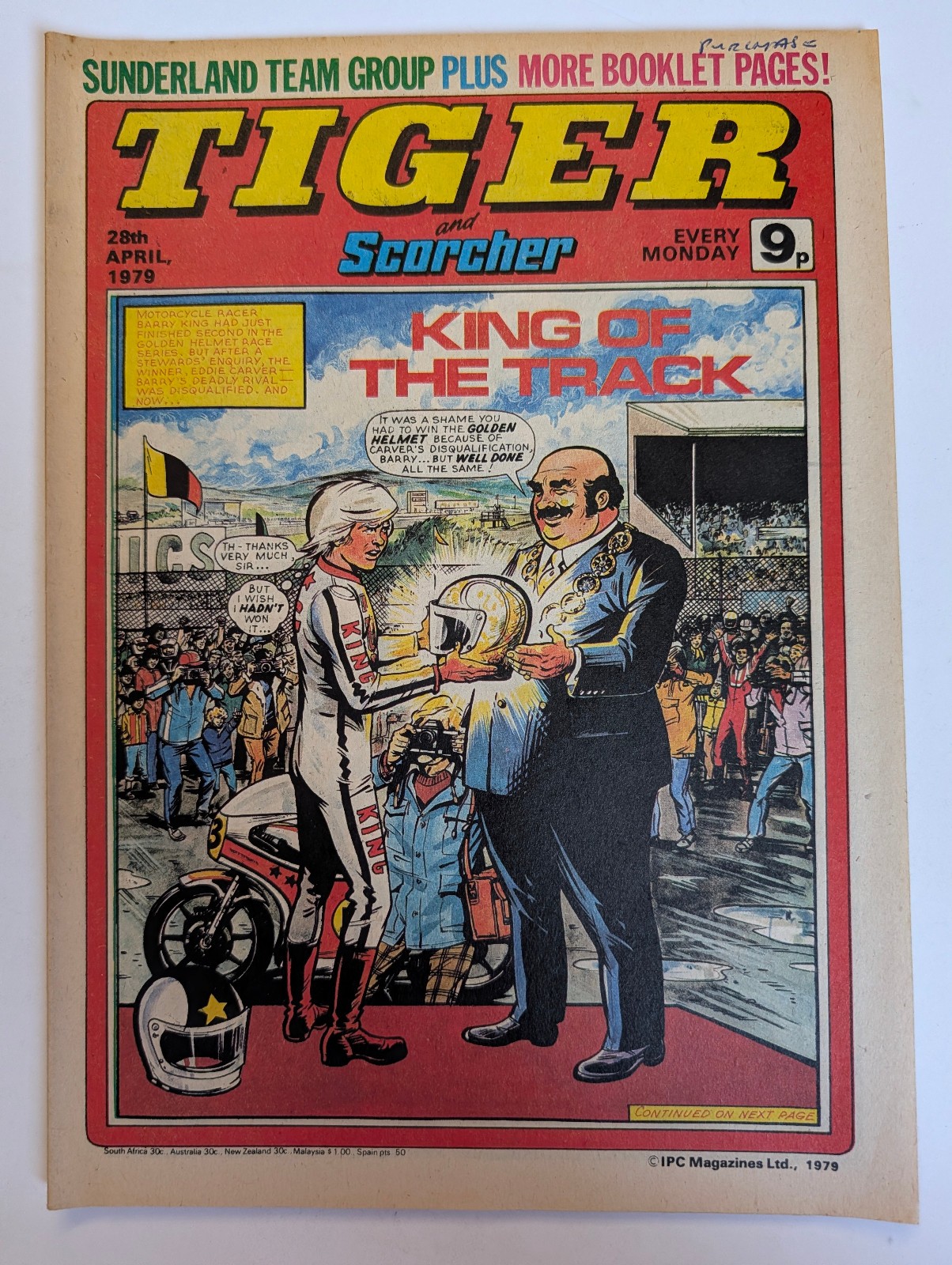 Tiger and Scorcher Comic 28th April 1979, IPC Magazines Ltd.