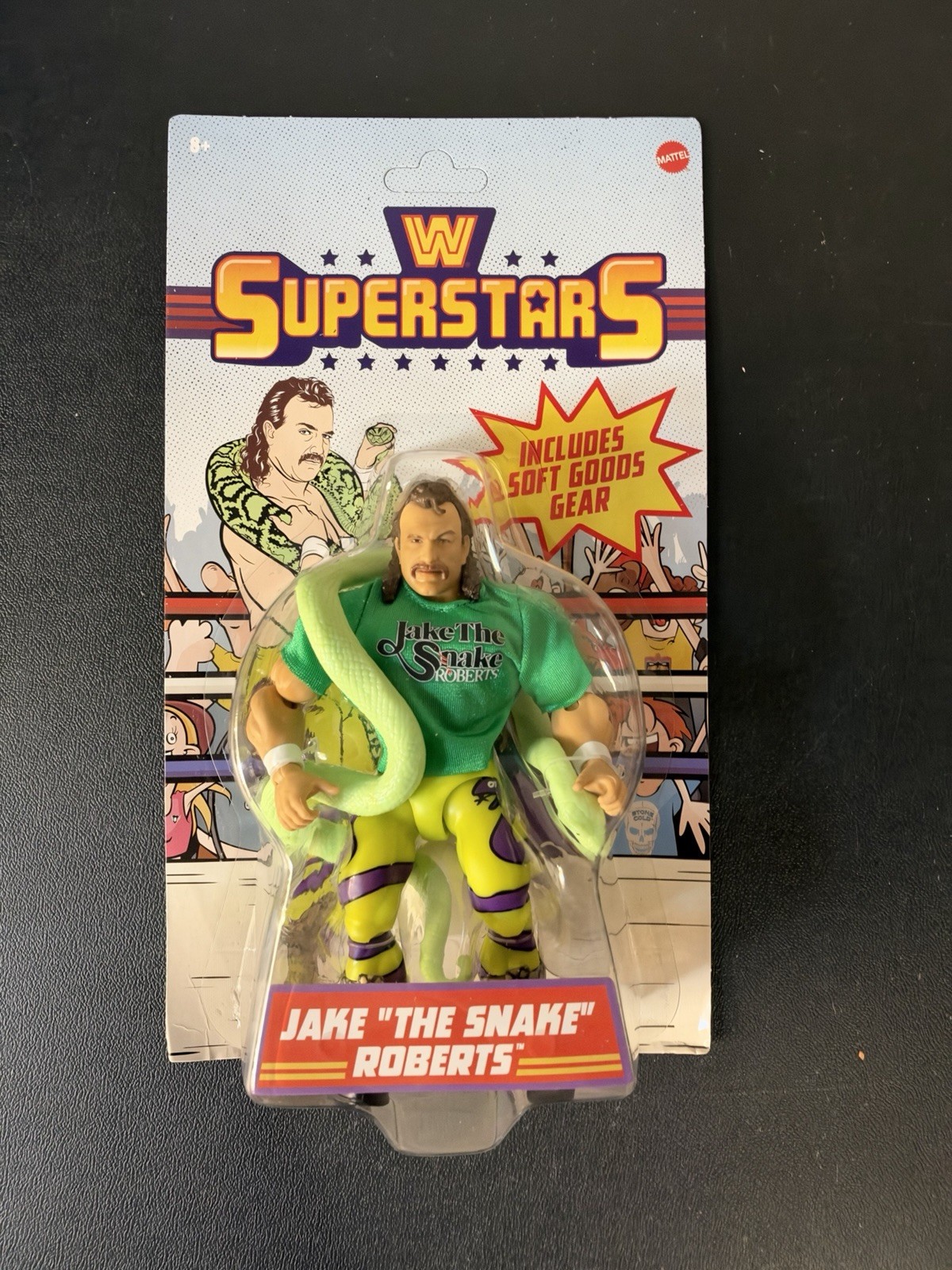 WWE Superstars JAKE "THE SNAKE" ROBERTS Series 13 nuovo non perforato