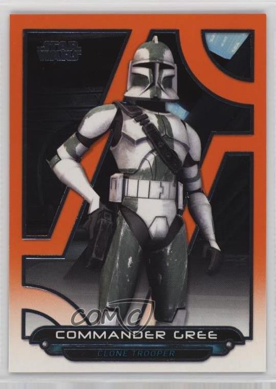 2018 Topps Star Wars Galactic Files Reborn Orange Commander Gree #ACW-23 3g6