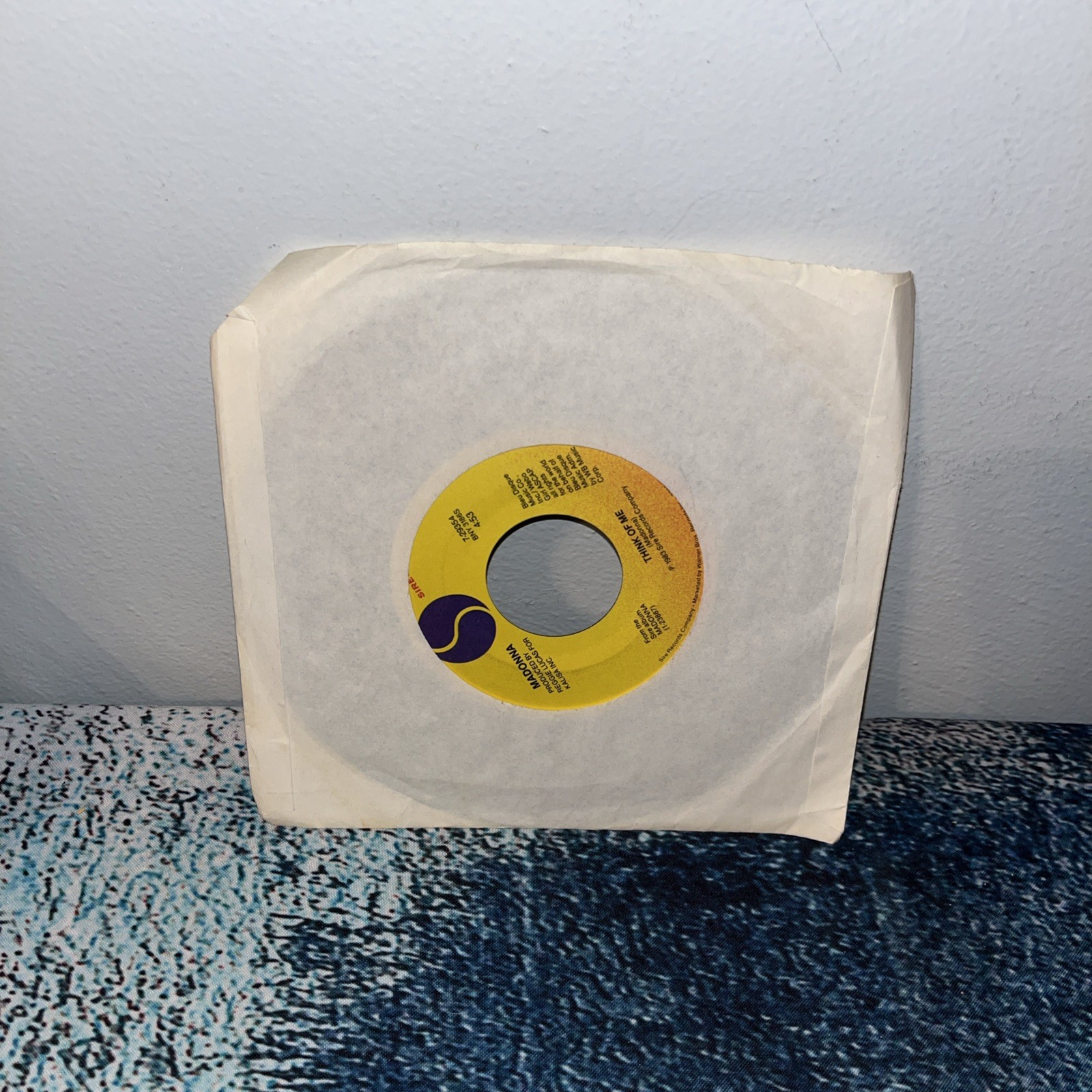 Madonna Borderline and Think of Me 45 rpm vinyl record