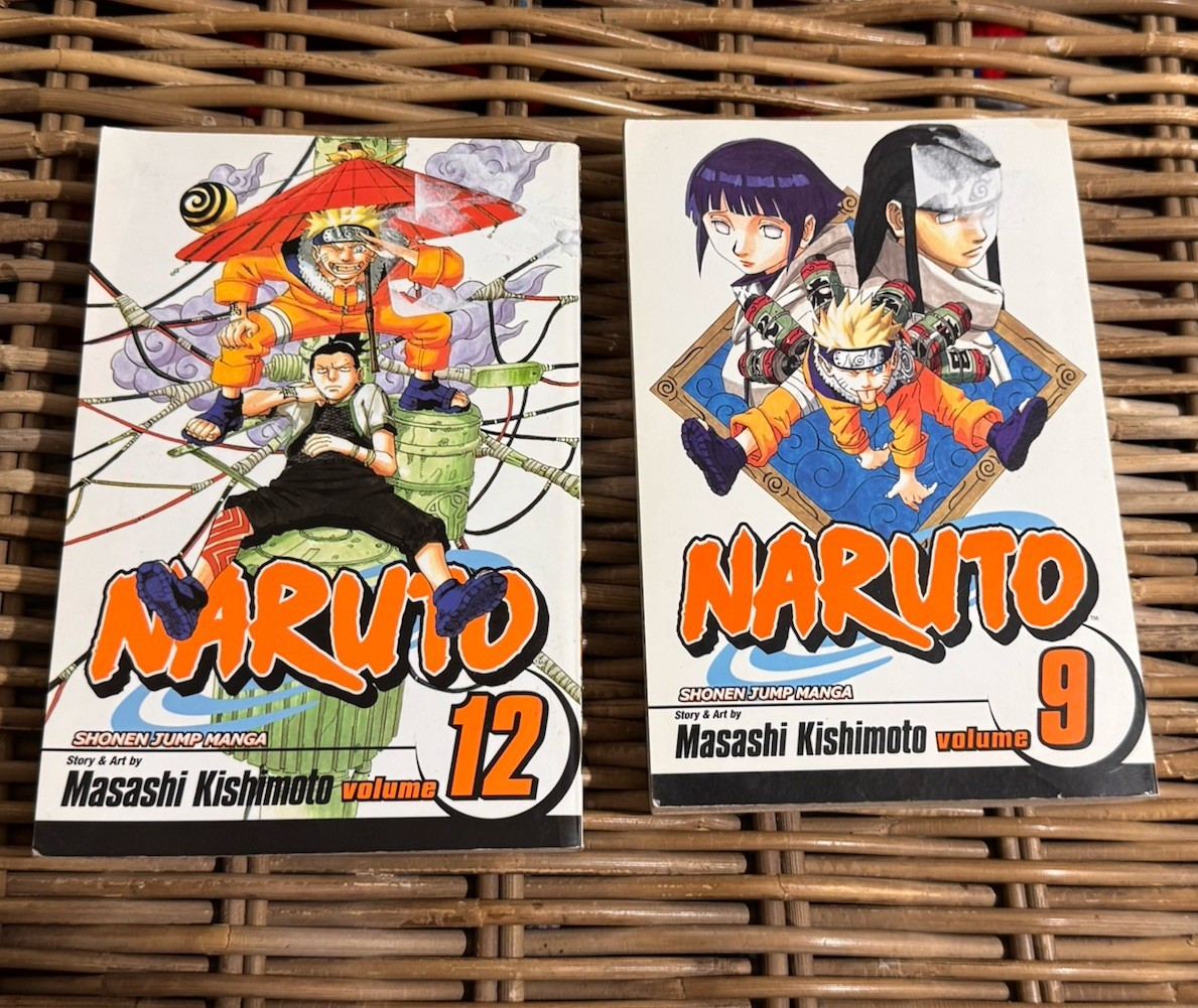 Naruto volumi 9 e 12 manga graphic novel,