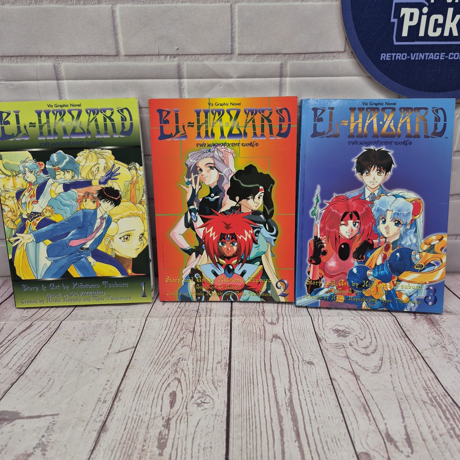 El Hazard Il Magnifico Mondo Manga Set 1-3~Hidetomo Tsubura~Viz Graphic Novel