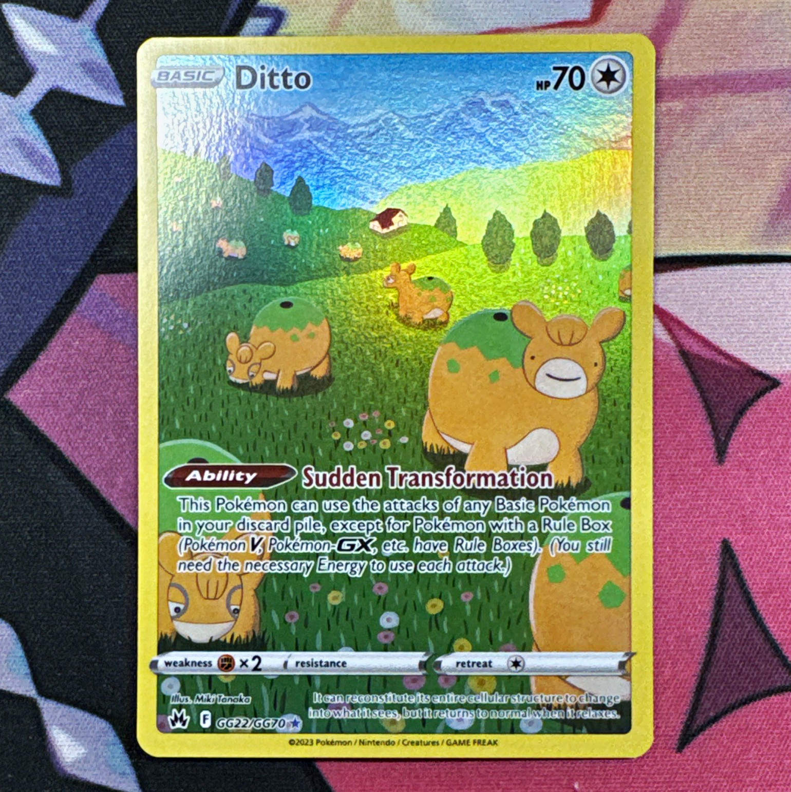 The Pokemon Company Ditto GG22/GG70 Crown Zenith GG Holo Ultra Rare EN 70HP