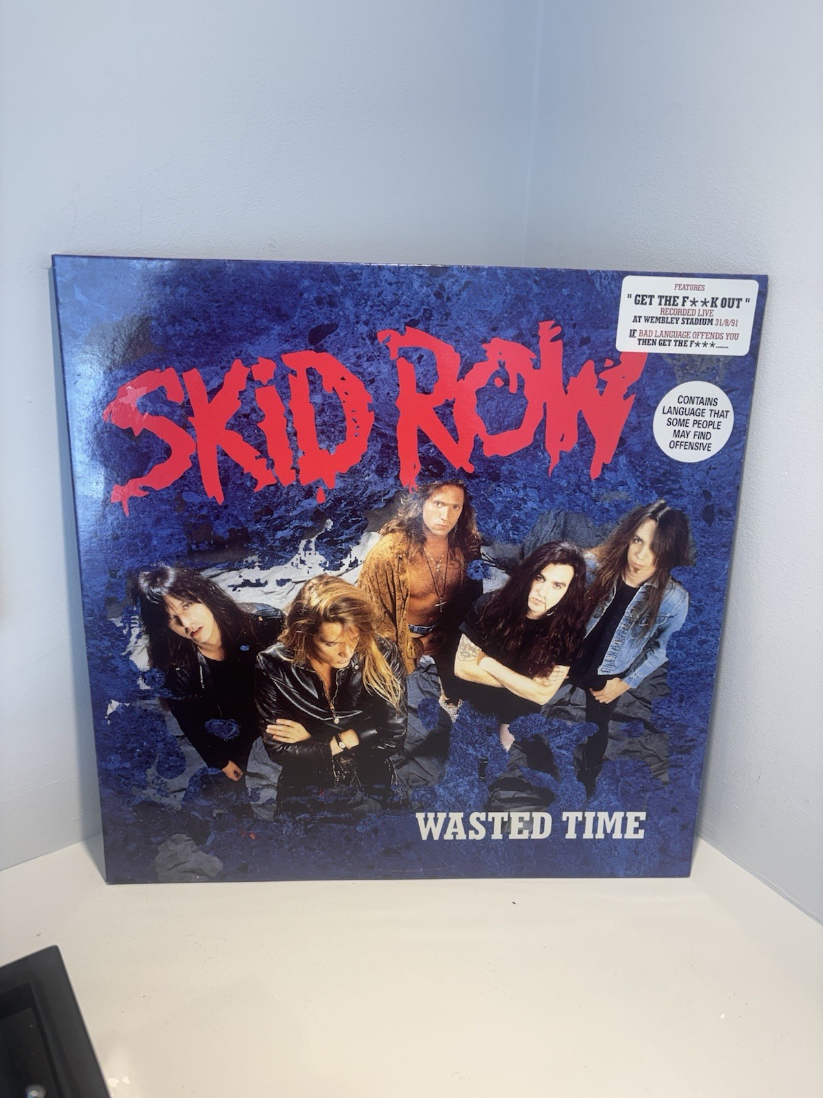 Skid Row - Wasted Time - 12" vinyl single gatefold sleeve - 1991