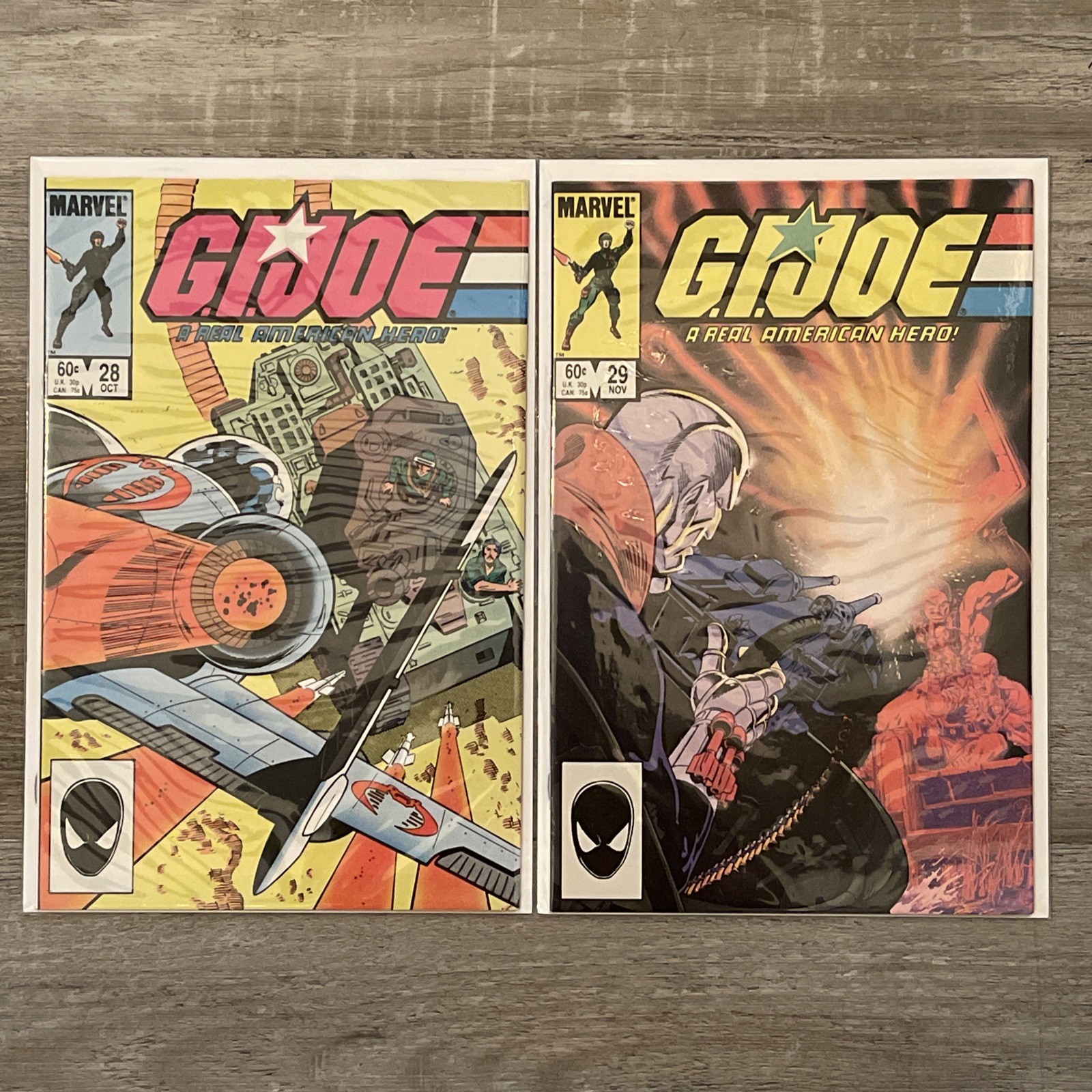 Marvel G.I. JOE Comic Book Lot(x2) #28 & #29 ~1984 Bagged & Boarded~ FAST SHIP!