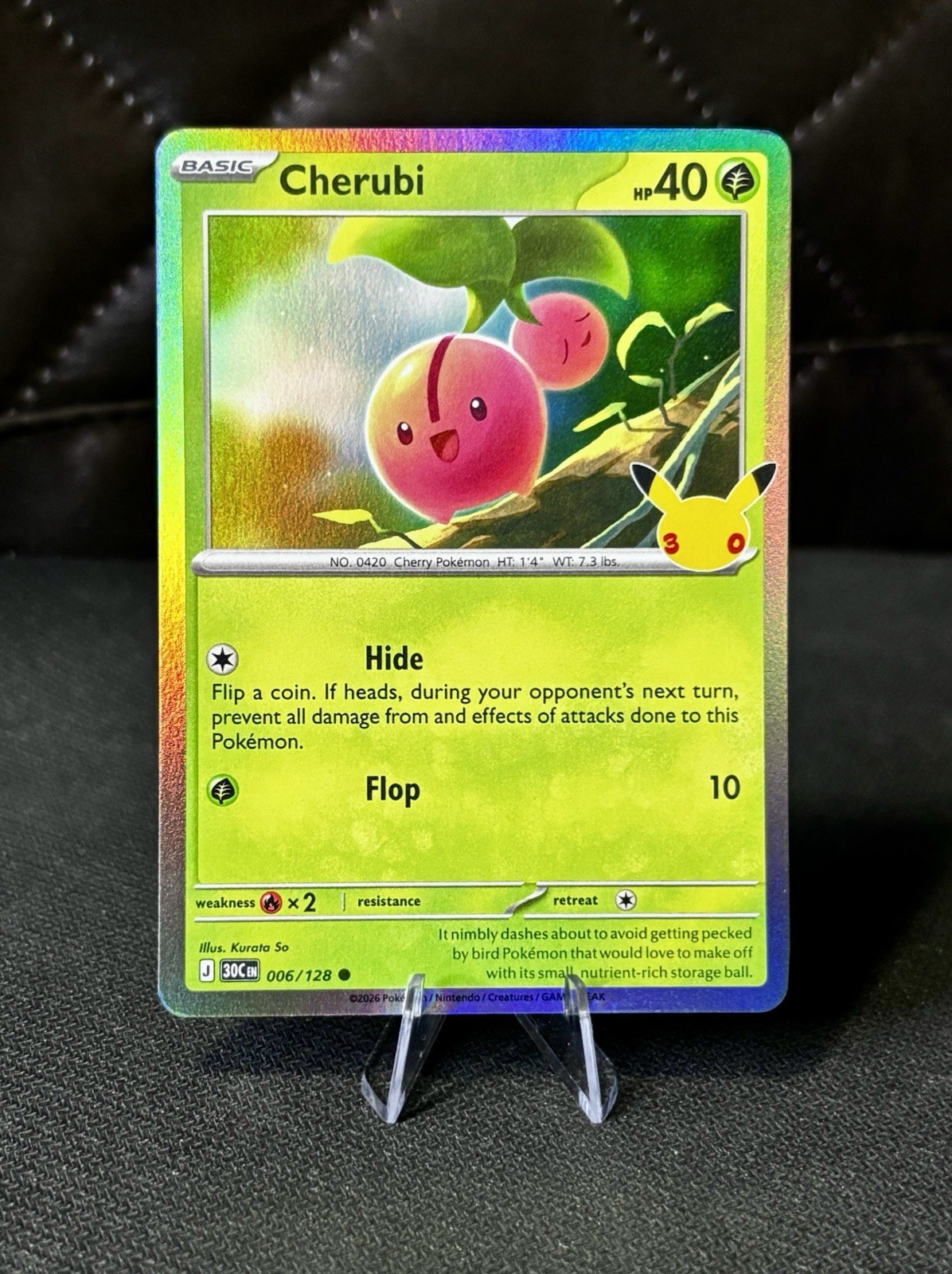 Cherubi 006/128 - Holo 30th Anniversary Celebrations - Pokemon TCG NM+ English