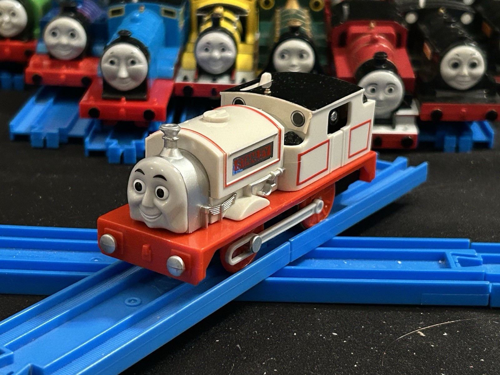 Raro treno vintage Thomas & Friends Tomy Trackmaster Stanley 2009 Mattel leggi 